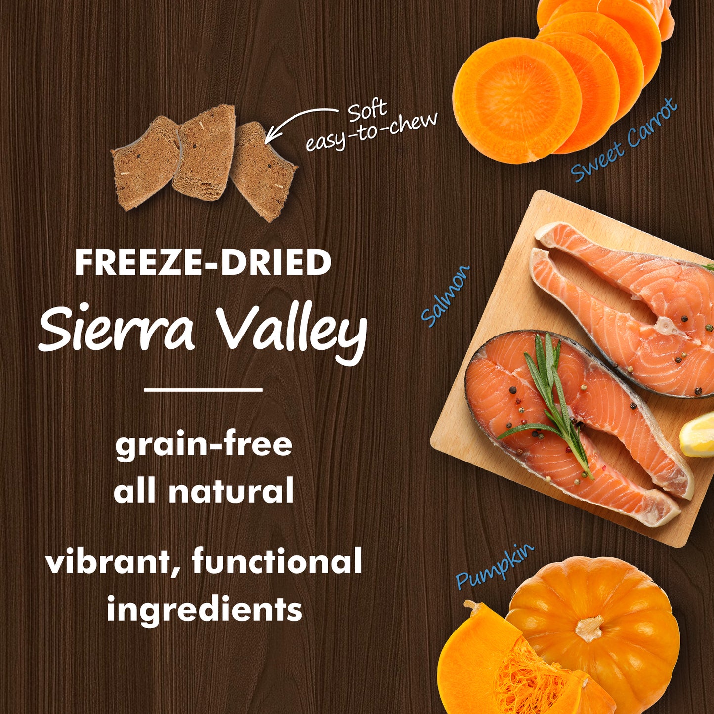 Sierra Valley Freeze-Dried Dog Treat - Salmon Flavor