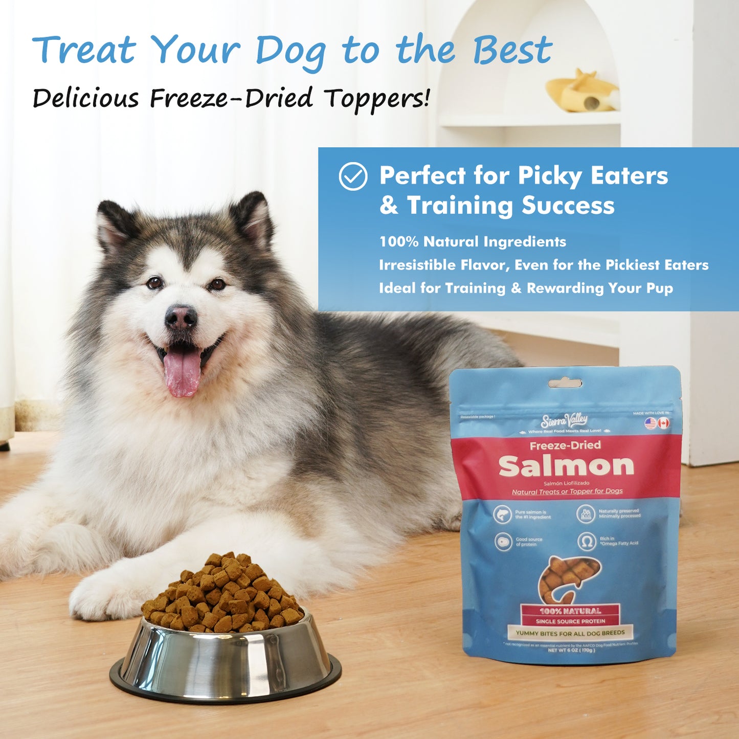 Sierra Valley Freeze-Dried Dog Treat - Salmon Flavor