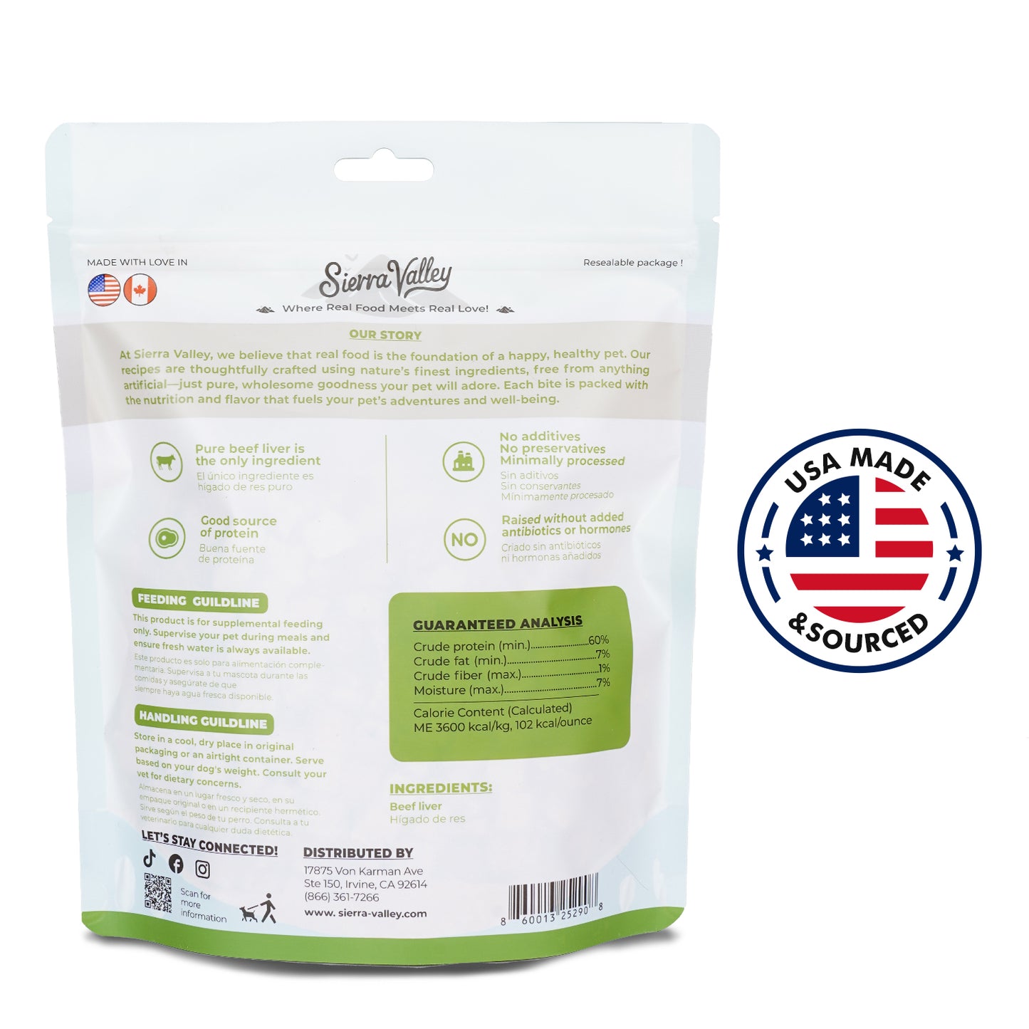 Sierra Valley Freeze-Dried Dog Treat - Beef Liver Flavor