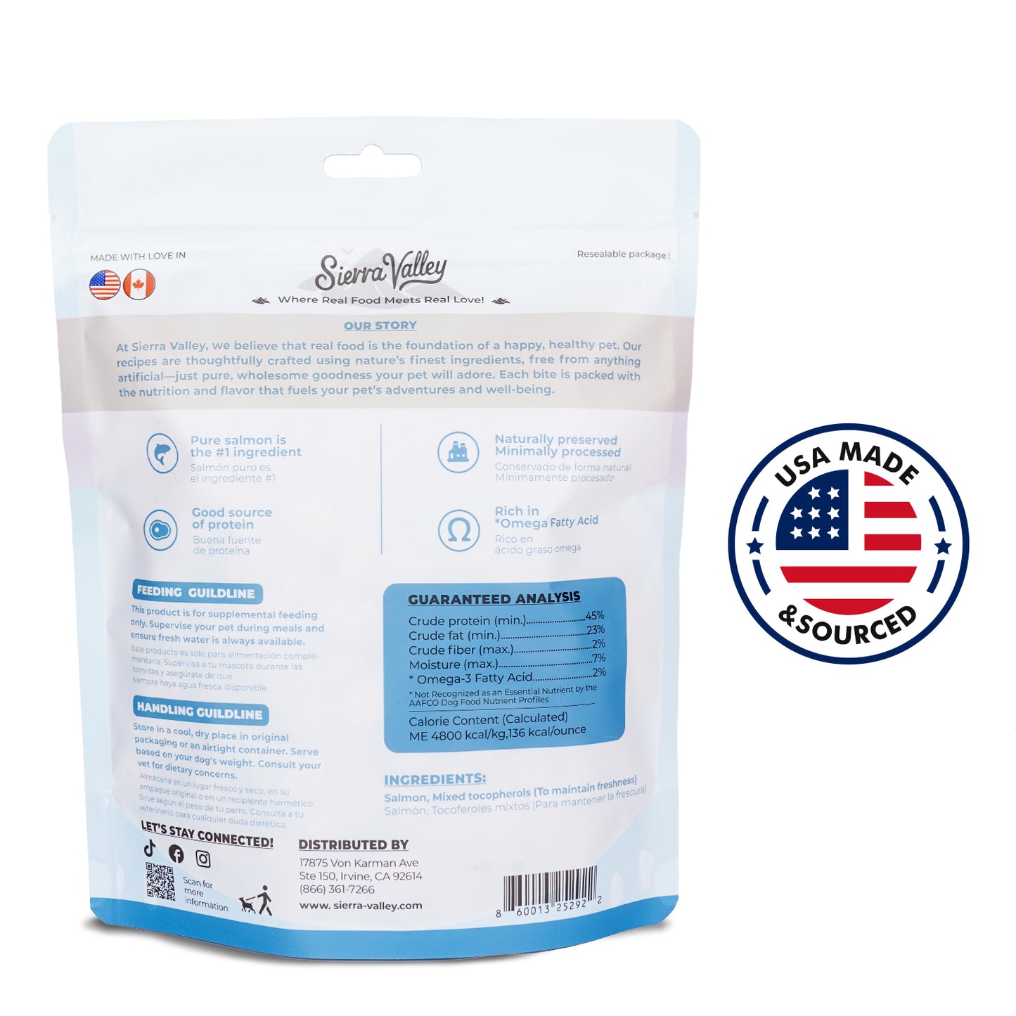 Sierra Valley Freeze-Dried Dog Treat - Salmon Flavor