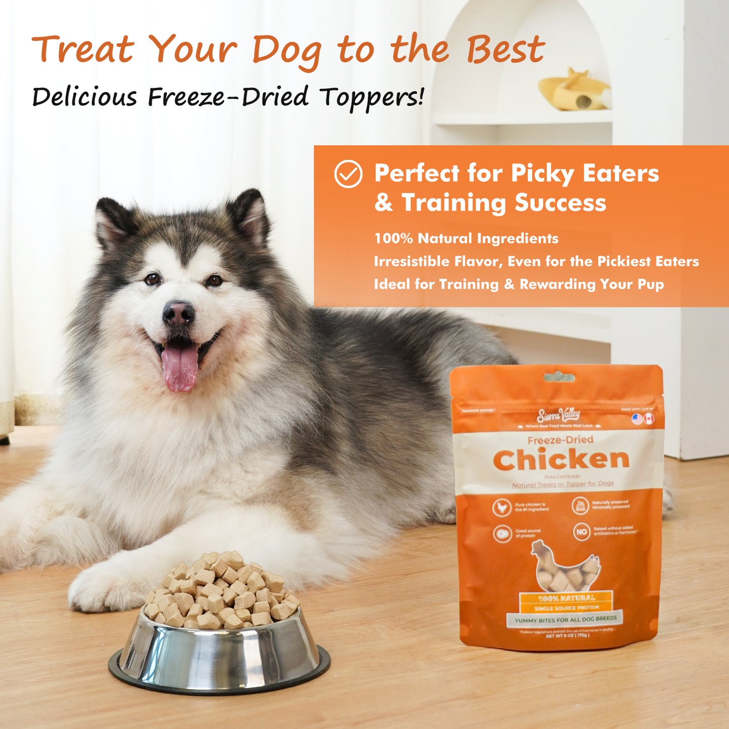 Sierra Valley Freeze-Dried Dog Treat - Chicken Flavor