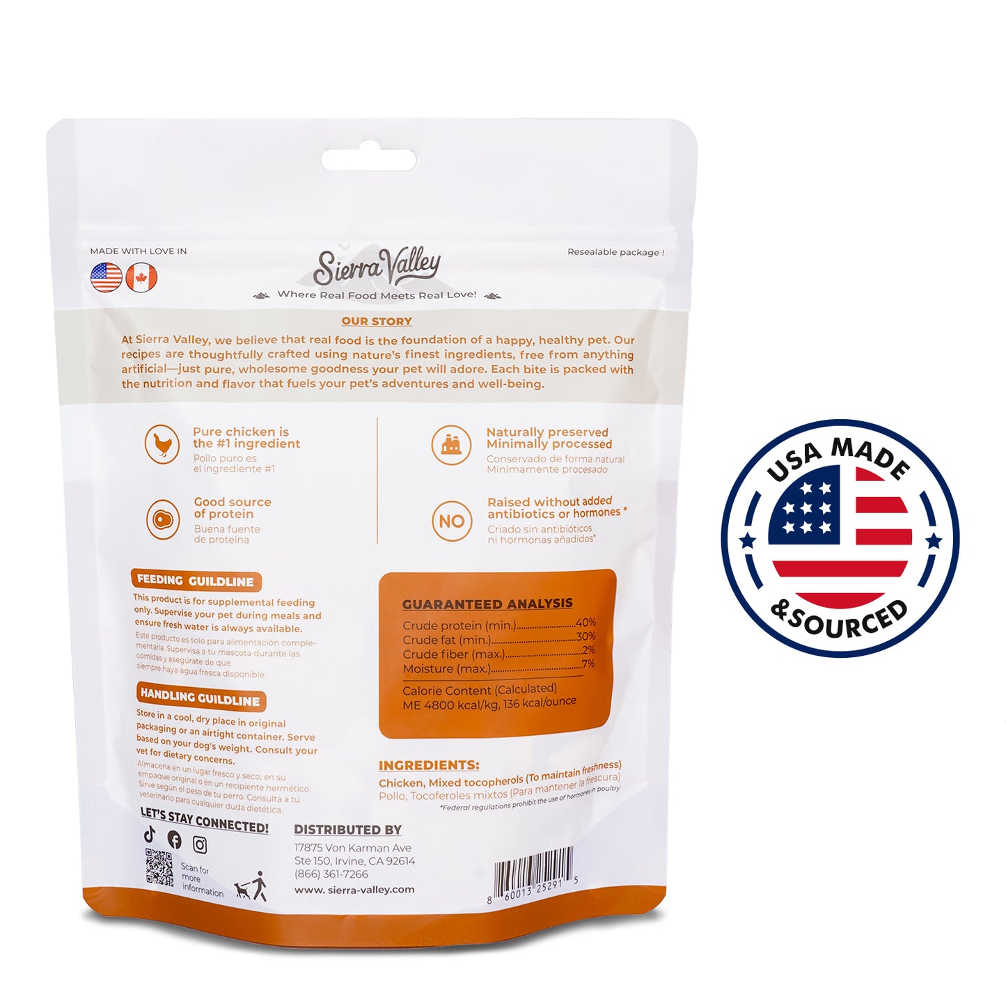Sierra Valley Freeze-Dried Dog Treat - Chicken Flavor